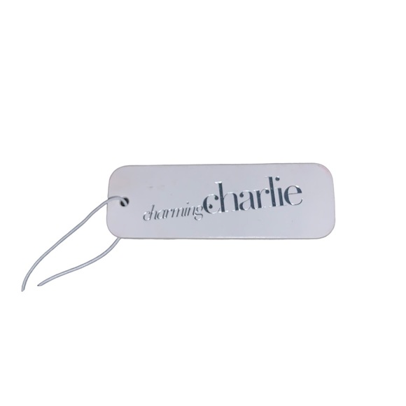 Charming Charlie 2 tone clutch . Crystals on gold metal closure . NWT - Picture 2 of 9